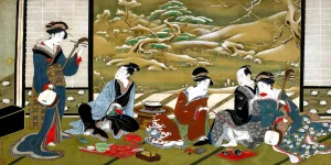 Utagawa Toyoharu – A Winter Party