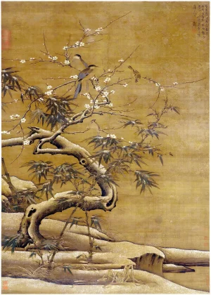 After Ma Lin - Birds, Plum Blossoms, and Bamboo in Winter