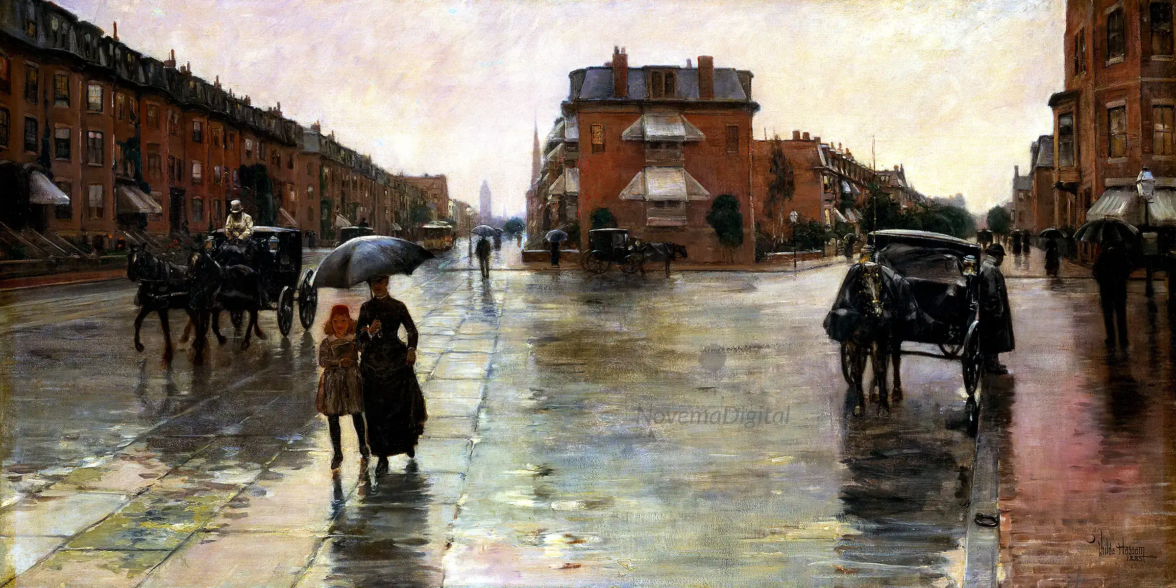 Childe Hassam - Rainy Day, Boston