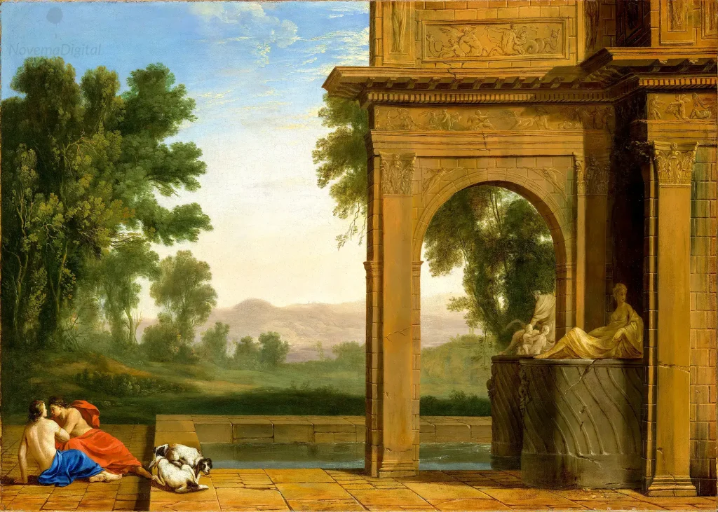 Henri Mauperché - Classical Landscape with Figures