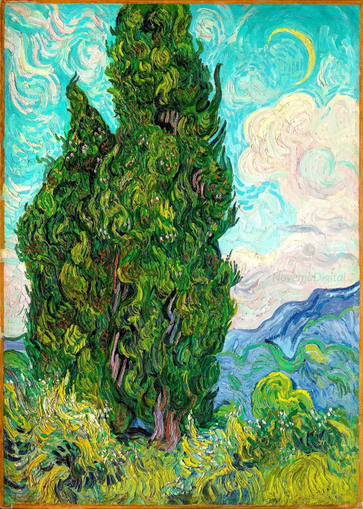 Vincent van Gogh - Cypresses (1889)