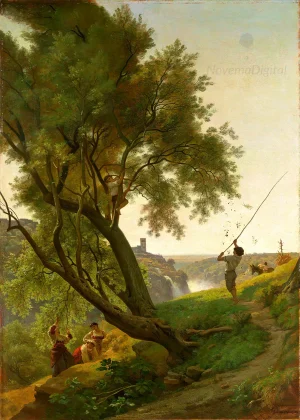 François-Louis Français - Gathering Olives at Tivoli