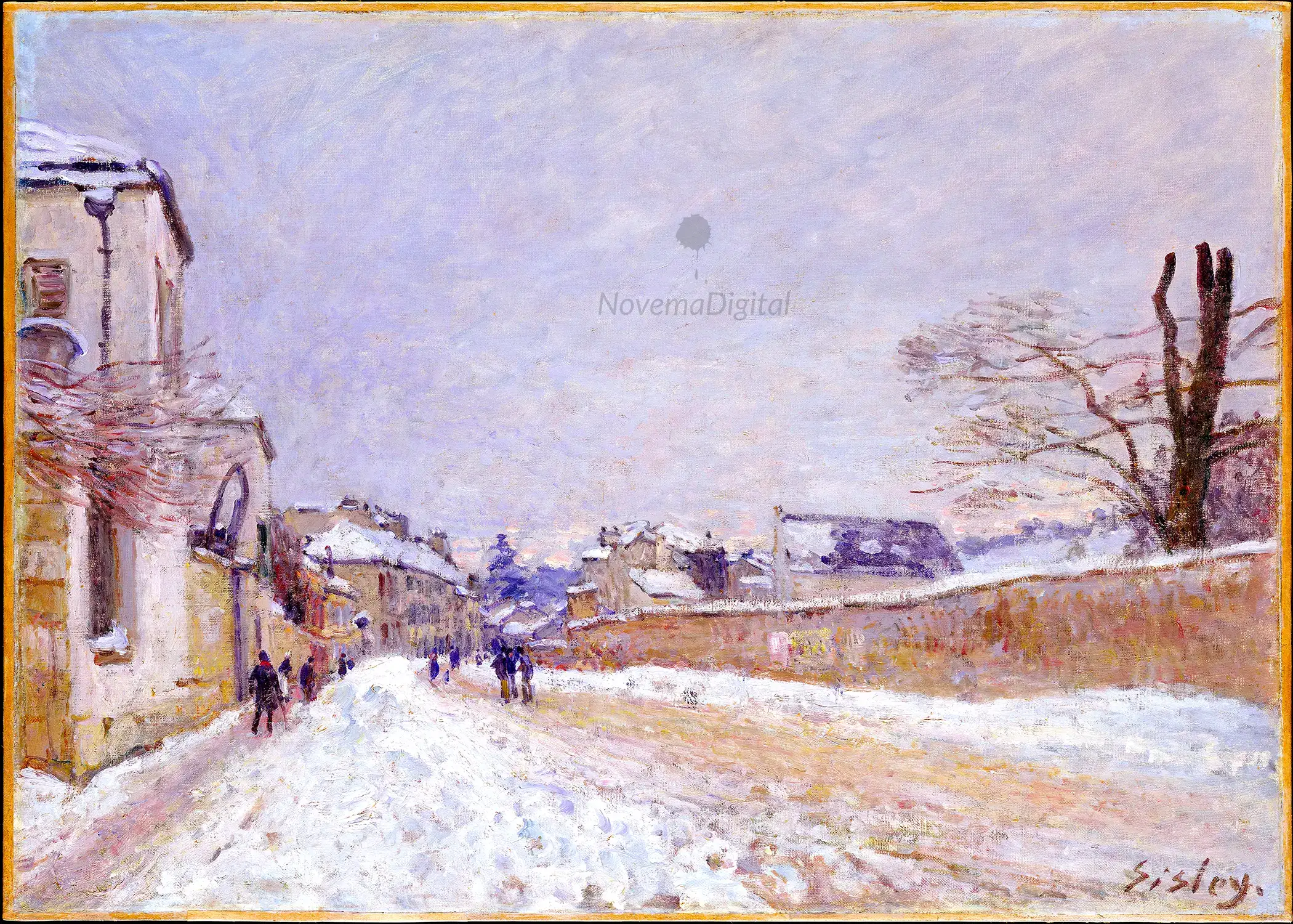 Alfred Sisley - Rue Eugène Moussoir at Moret, Winter