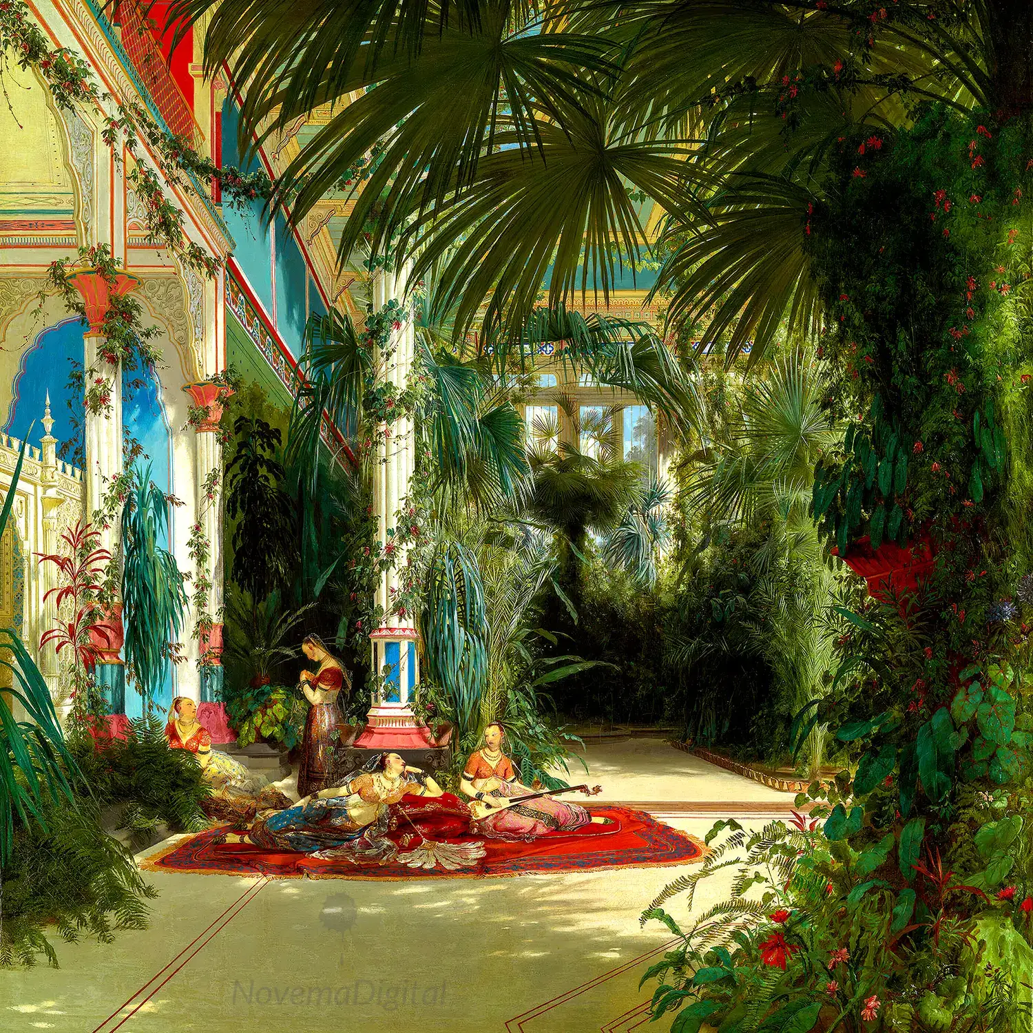 Carl Blechen - The Interior of the Palm House on the Pfaueninsel Near Potsdam