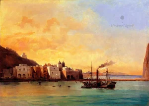 Jean Charles Joseph Rémond - View of Ischia from the Sea