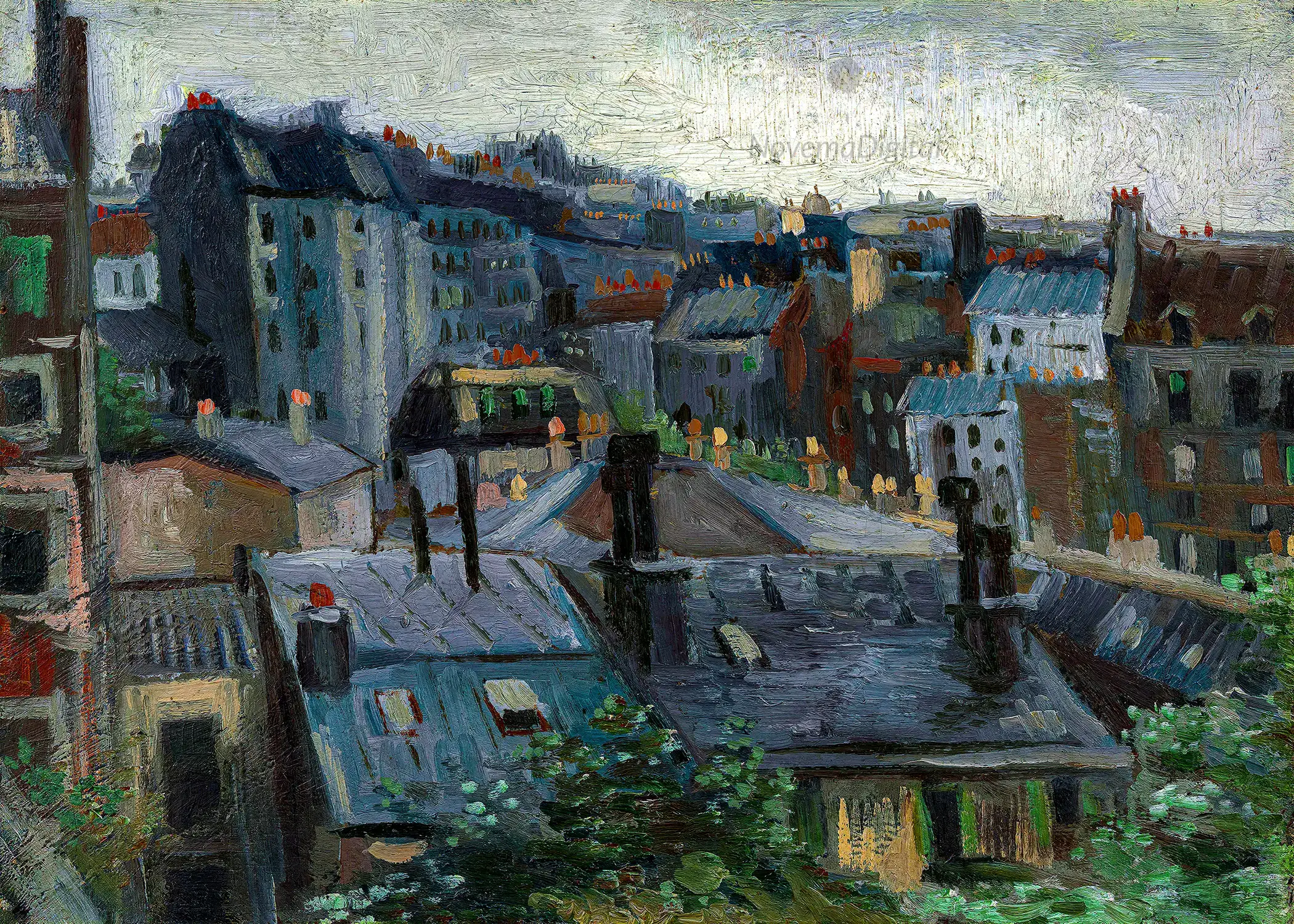Vincent van Gogh – View of Roofs and Backs of Houses (1886)