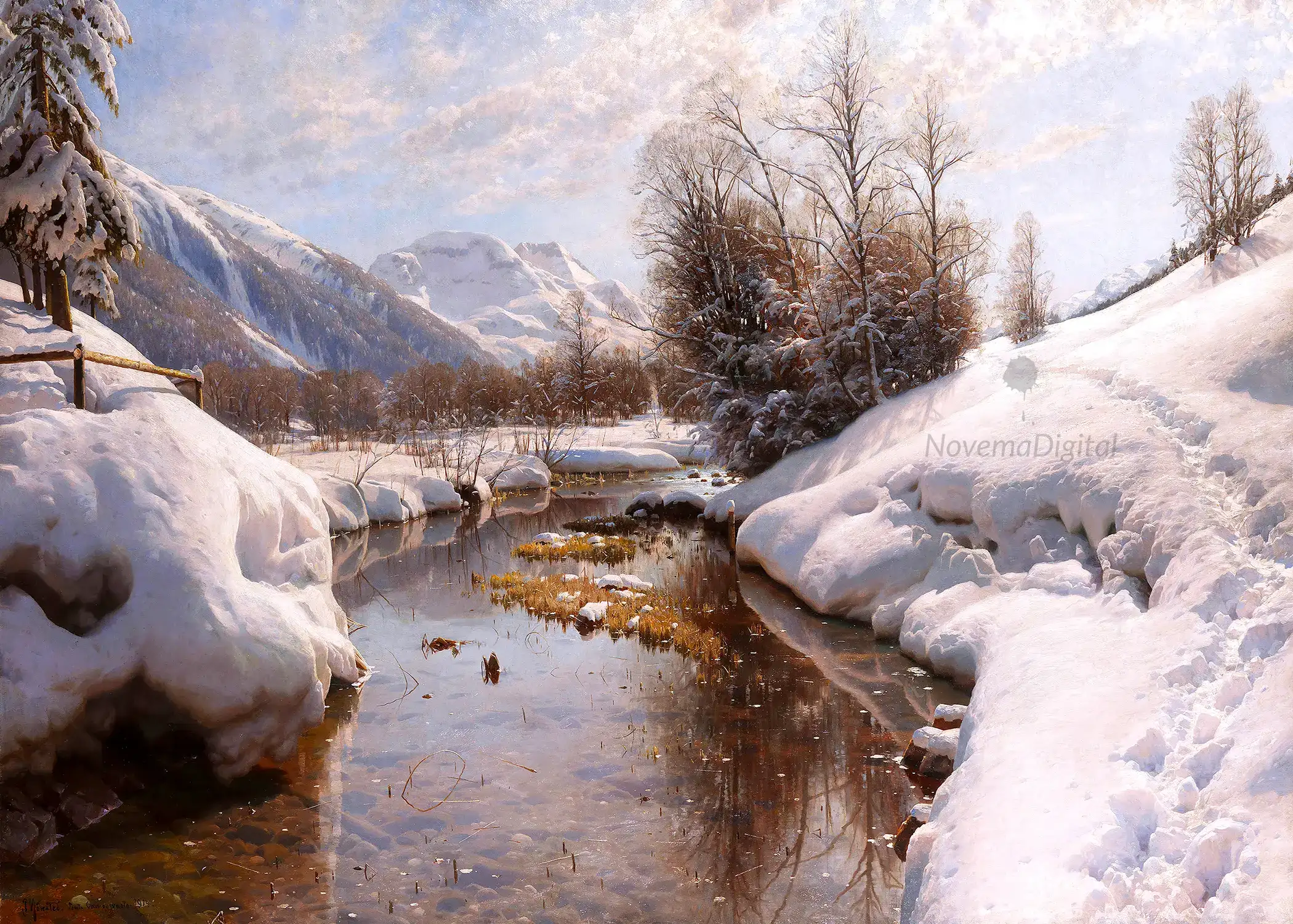 Peder Mørk Mønsted - Winter Sun in Engadin