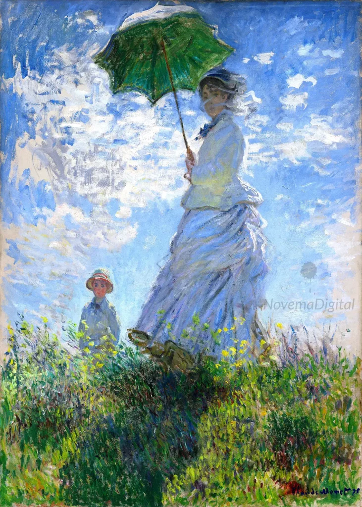 Claude Monet - Woman with a Parasol - Madame Monet and her Son (1875)