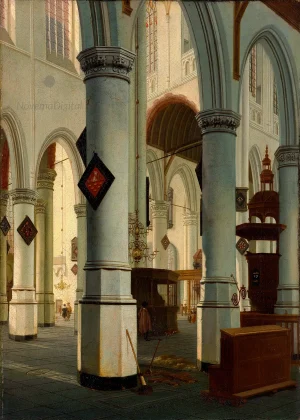 Hendrick van Vliet - Interior of the Oude Kerk, Delft
