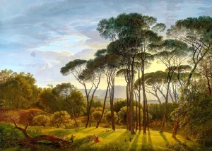 Hendrik Voogd - Italian Landscape with Umbrella Pines (1807)