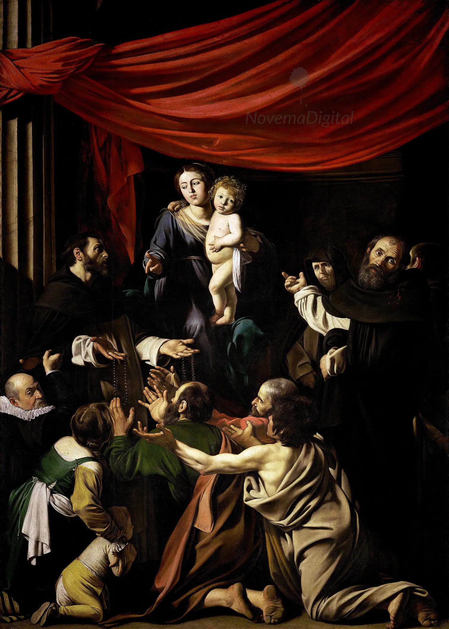 Caravaggio - Madonna of the Rosary (1605 - 1607)