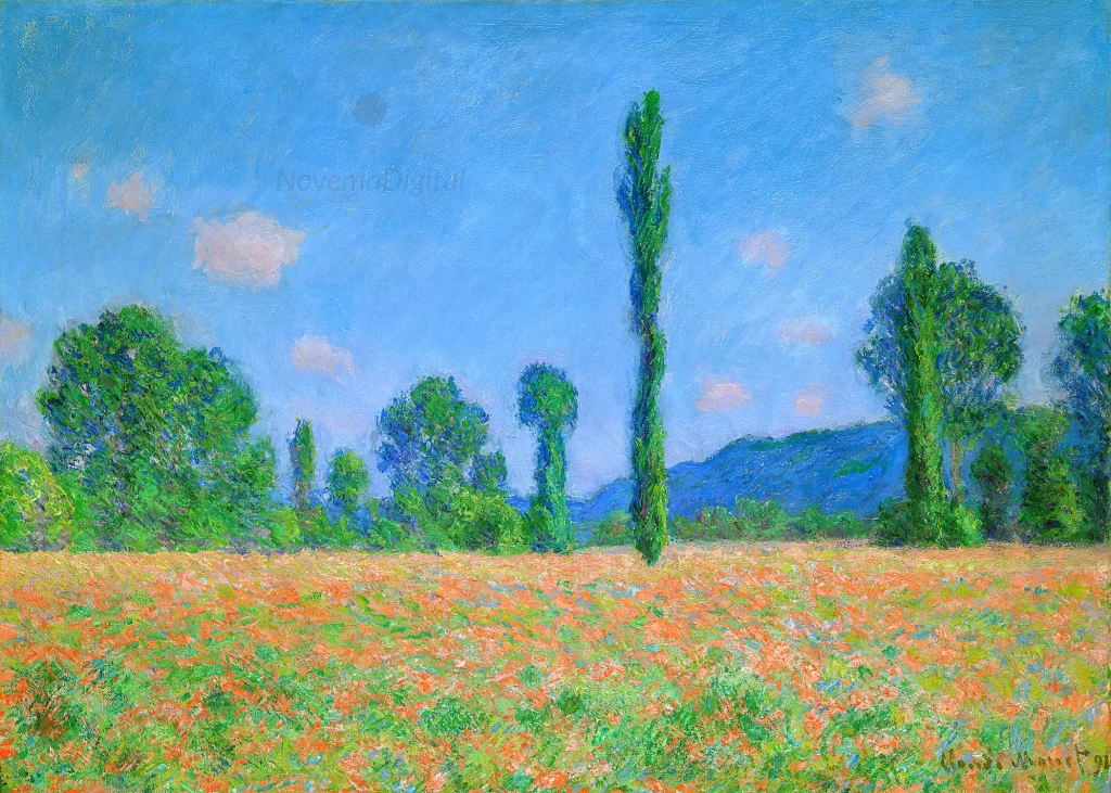 Claude Monet - Poppy Field, Giverny (1890)
