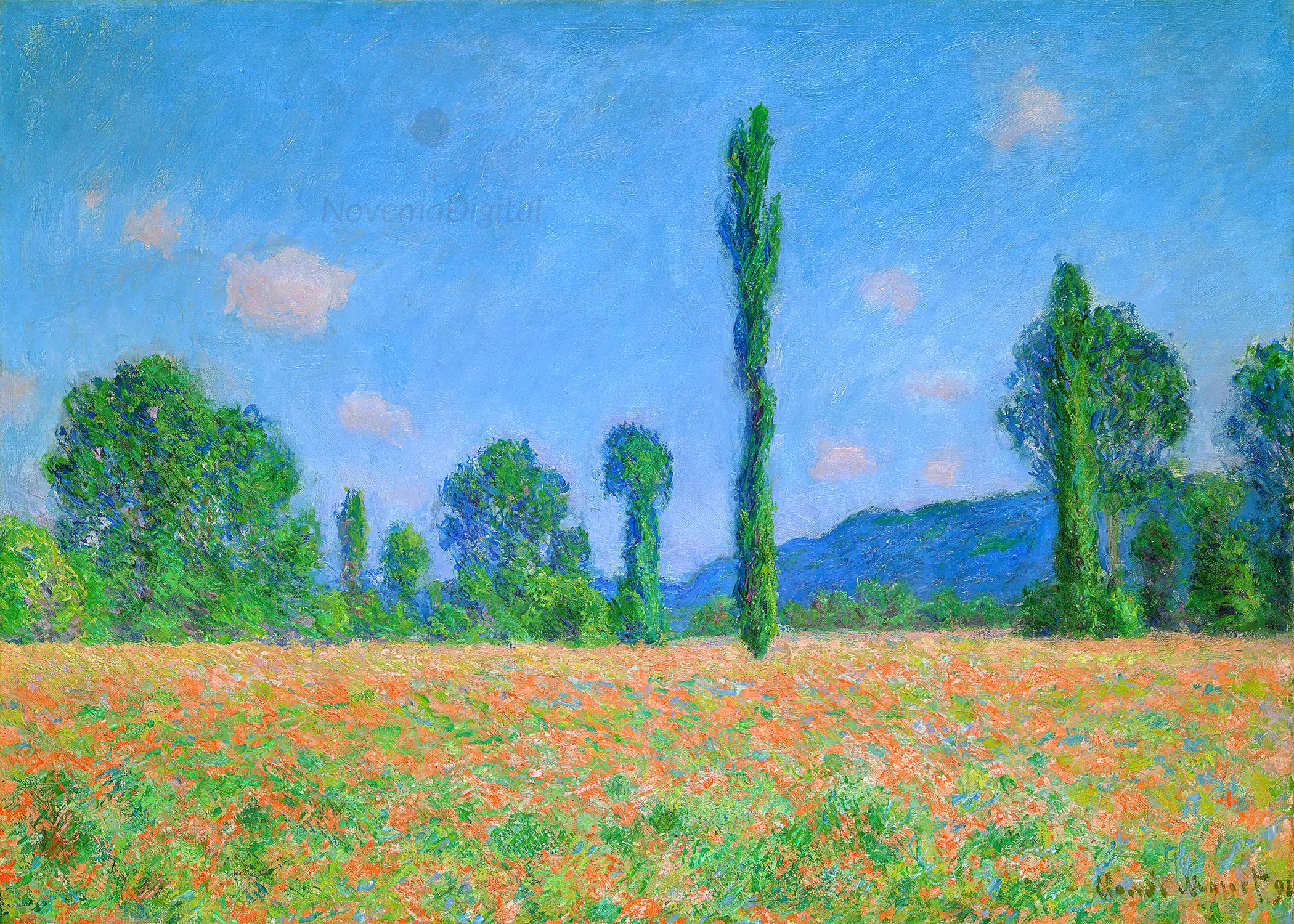 Claude Monet - Poppy Field, Giverny (1890)