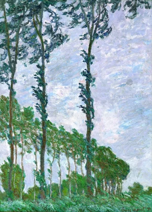 Claude Monet - Wind Effect, Series of the Poplars (1891)