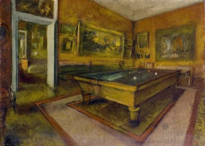 Edgar Degas - Billiard Room at Ménil-Hubert (1892)