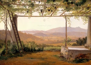 Ernest Christian Frederick Petzholdt - Fountain and Pergola in Italy (1830-1835)