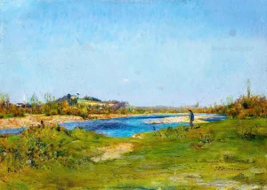 Ivan Pavlovich Pokhitonov - Fishermen Near Pau (1851 - 1924)