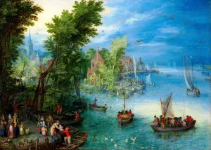 Jan Brueghel the Elder - River Landscape (1607)