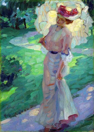 Leo Putz - A summer day in the Park (1869–1940)