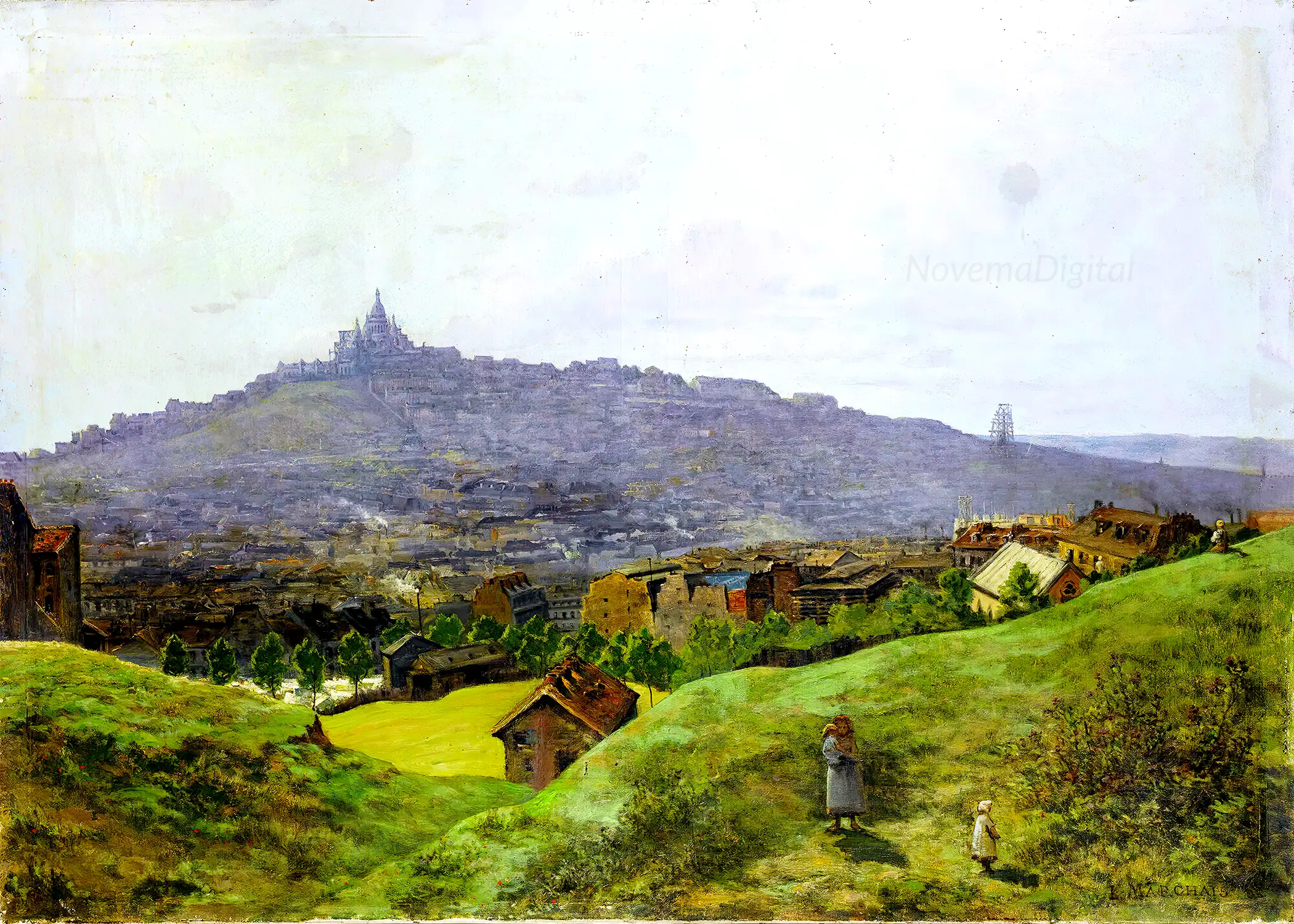 Lucien Marchais - View of Montmartre, Paris (1847 - 1906)