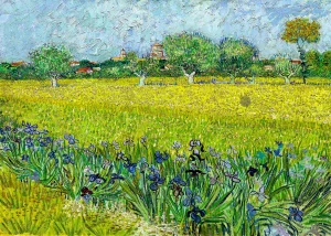 Vincent van Gogh - View of Arles with Irises (1888)