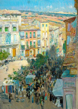 Childe Hassam - El Zocodover, Toledo, Spain (1910)