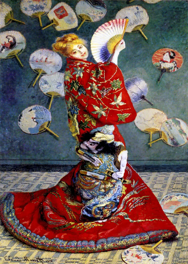 Claude Monet - Camille Monet in Japanese Costume (La Japonaise) (1876)