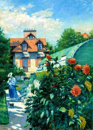 Gustave Caillebotte - Dahlias, Garden at Petit Gennevilliers (1893)