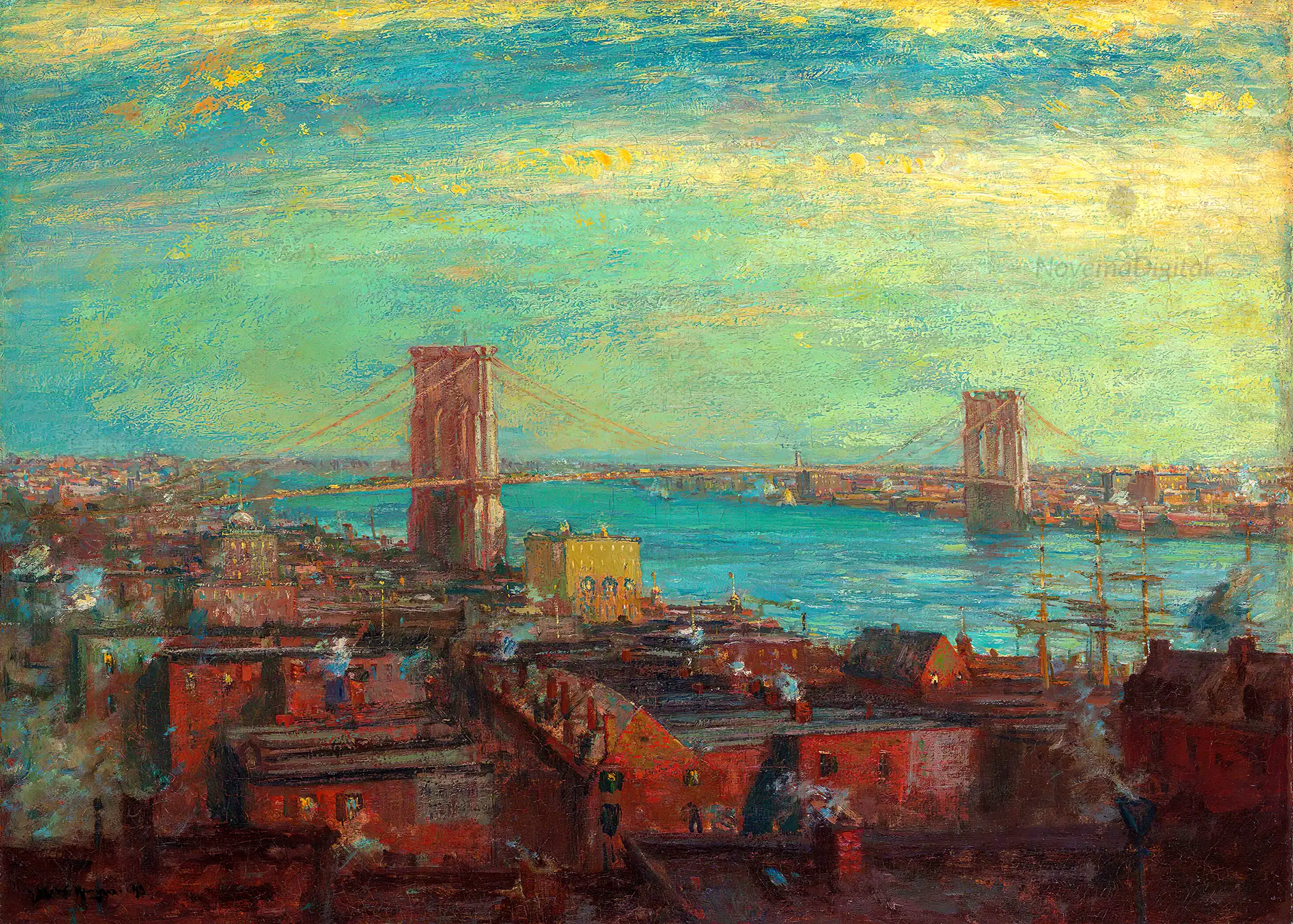 Henry Ward Ranger - Brooklyn Bridge (1899)