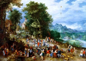 Jan Brueghel the Elder – A Flemish Fair (1600)