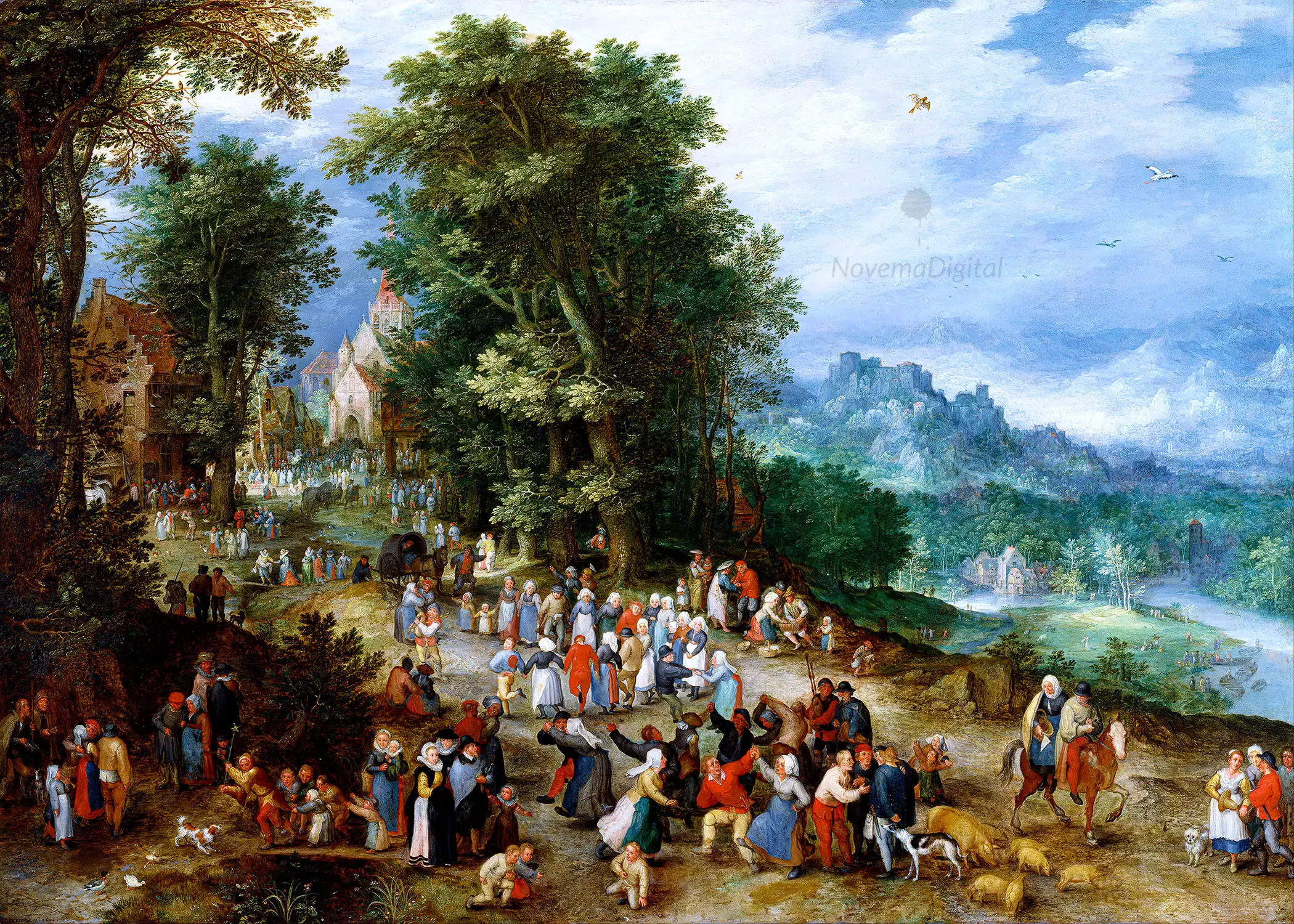 Jan Brueghel the Elder – A Flemish Fair (1600)