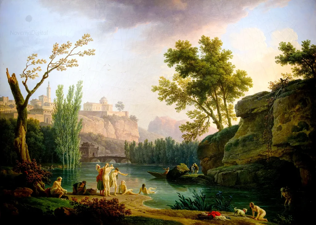 Joseph Vernet - Summer Evening, Landscape in Italy, View 2 (1773)
