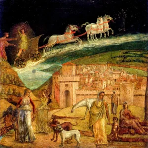 Unknown Artist - Phaeton Driving the Chariot of Phoebus (1400s)
