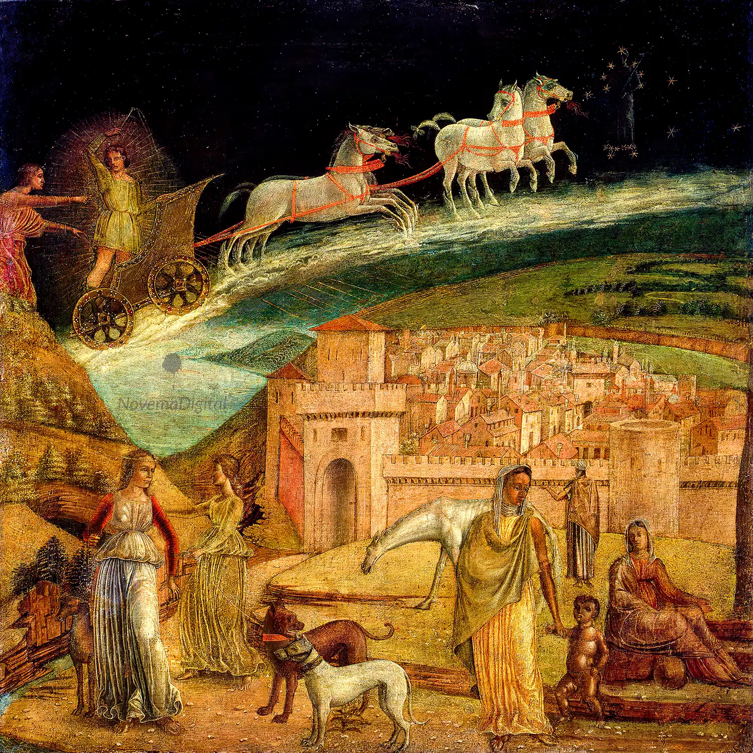 Unknown Artist - Phaeton Driving the Chariot of Phoebus (1400s)