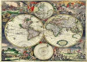 Gerard van Schagen - Nova Totius Terrarum Orbis Tabula Amstelodami (1689)