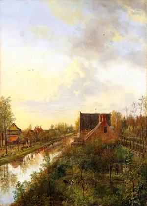 Pieter Gerardus van Os - The Canal at ’s Graveland (1818)