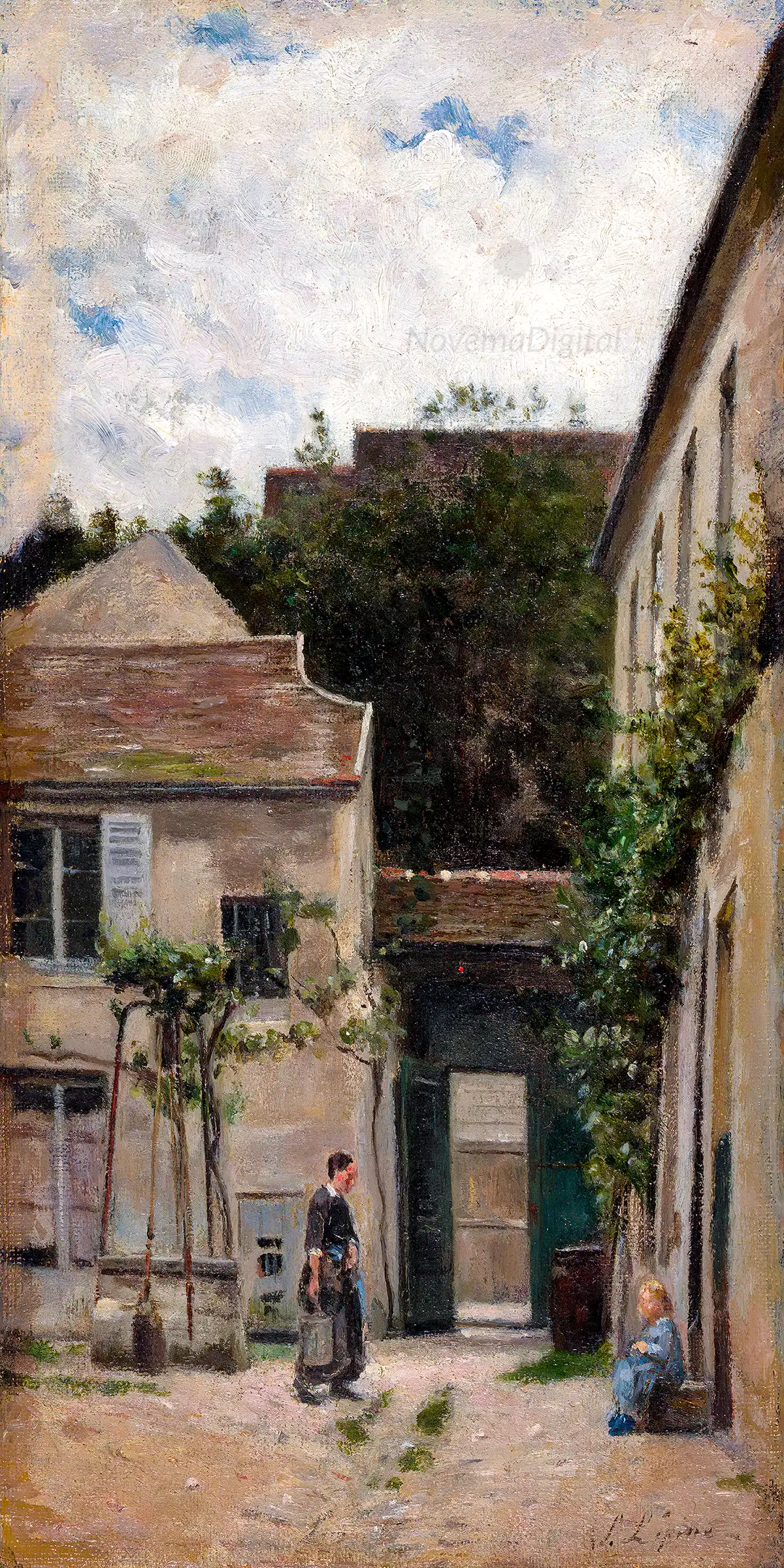 Stanislas Lépine - The Courtyard (c.1880)