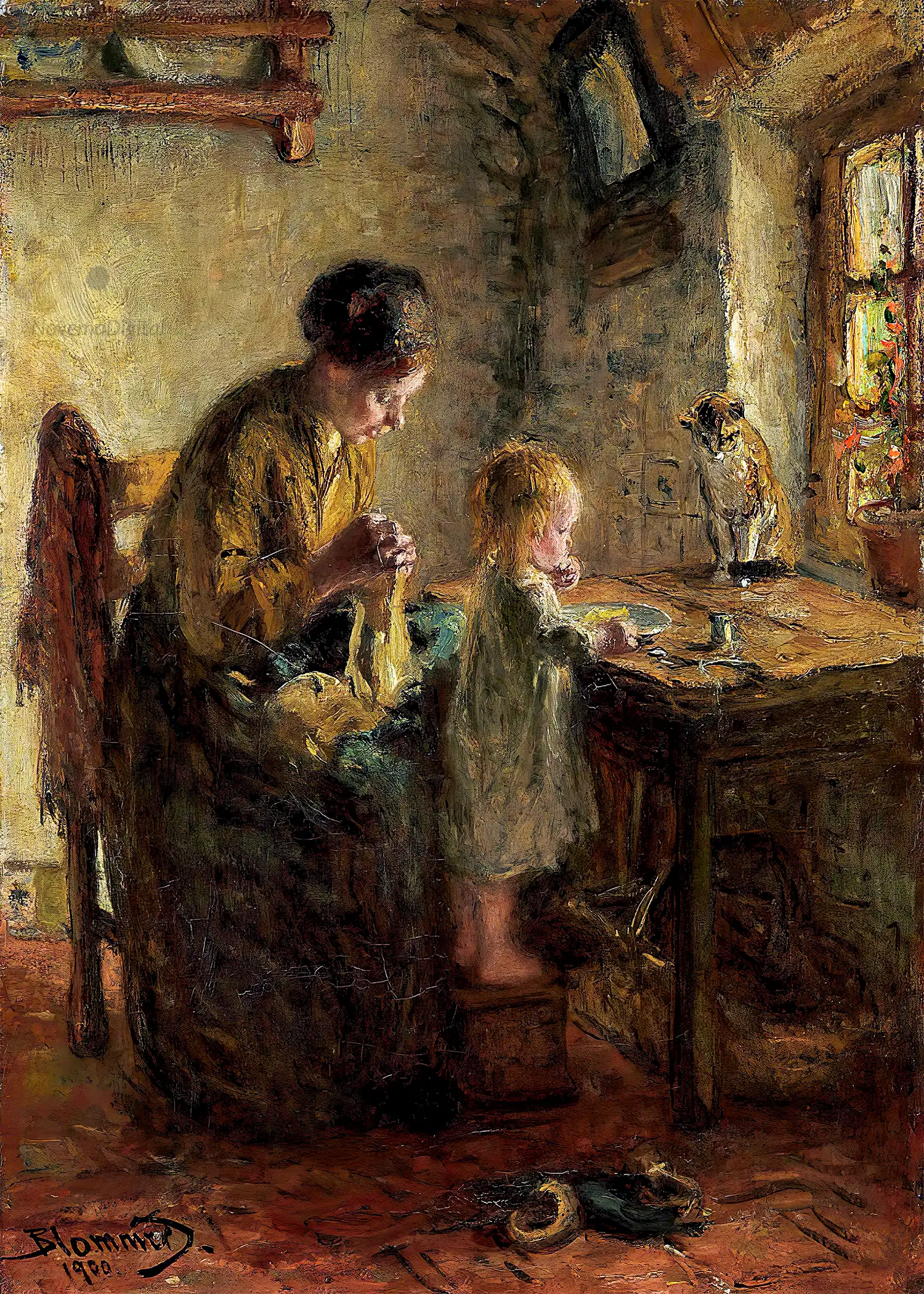 Bernardus Johannes Blommers - Meal Time (1900)
