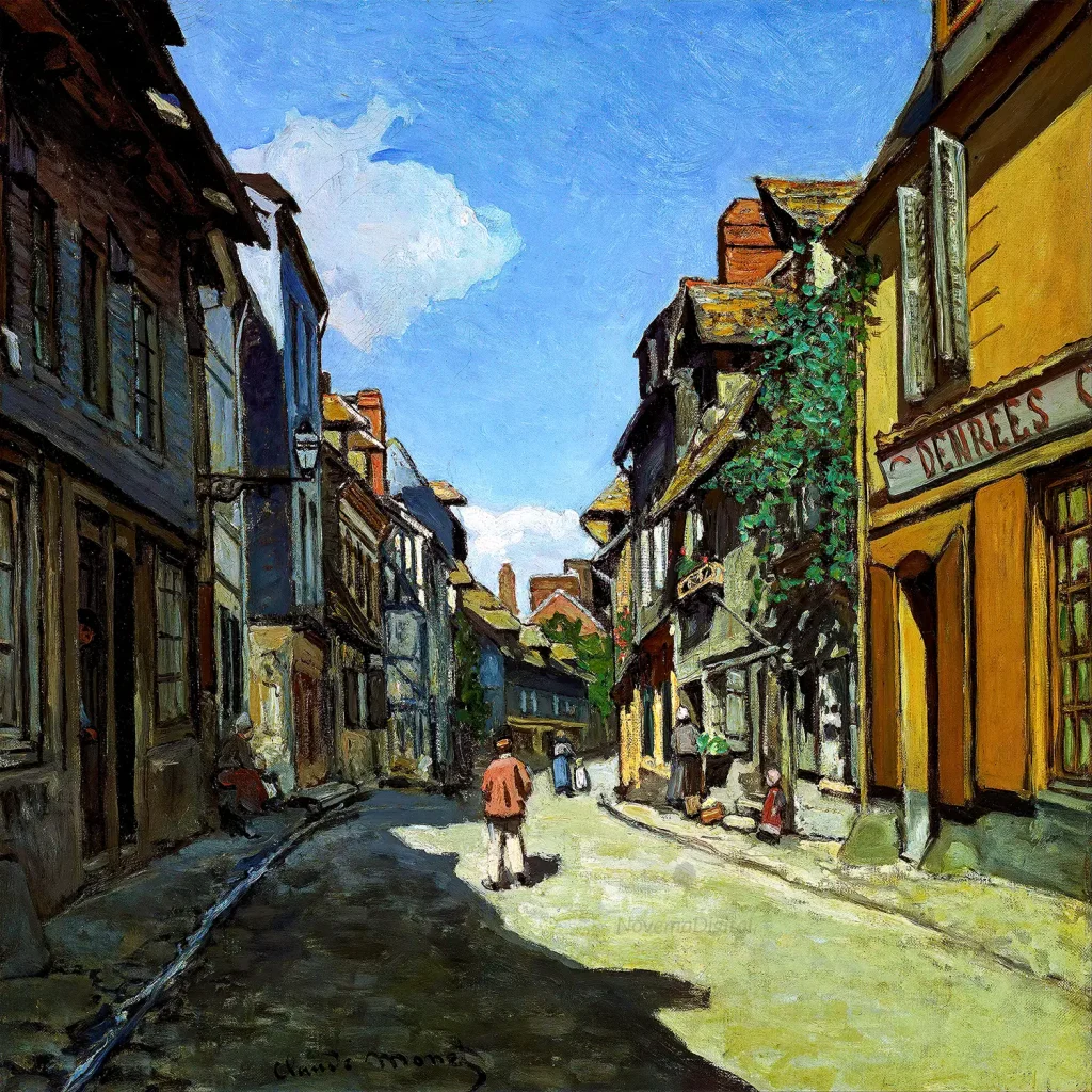 Claude Monet - Rue de la Bavole, Honfleur (1864)
