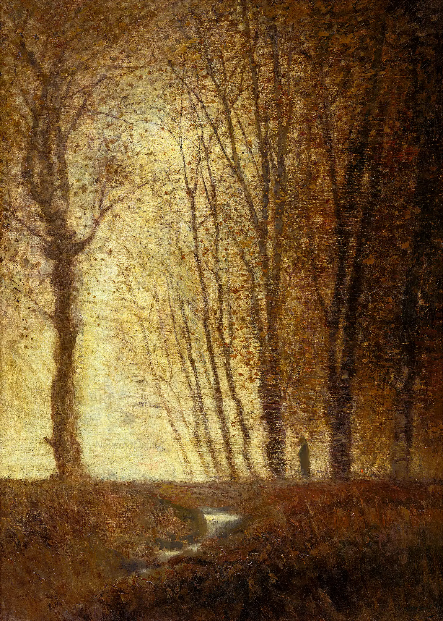 Ladislav Mednyánszky - Edge of the Forest in the Moonlight (1880–1890)