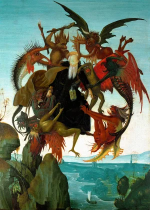 Michelangelo - The Torment of Saint Anthony (1488)