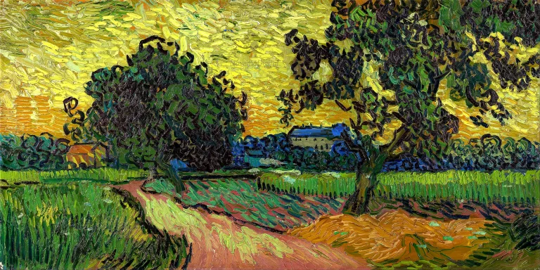 Vincent van Gogh - Landscape at Twilight (1890)