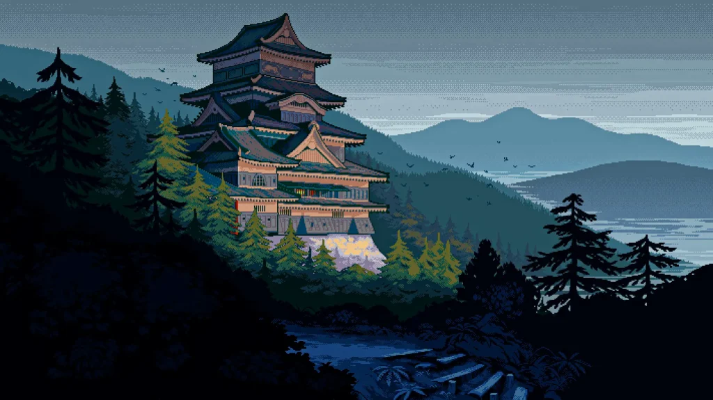 Pixel Art Japanese Castle