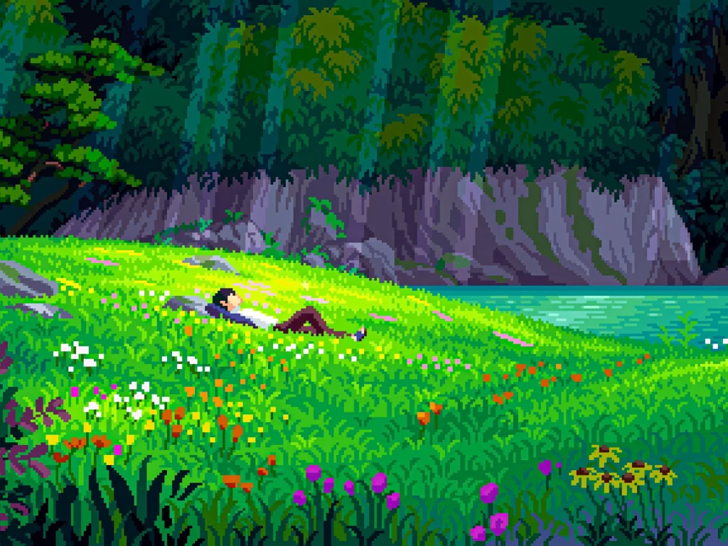 Pixel Art Jungle Oasis