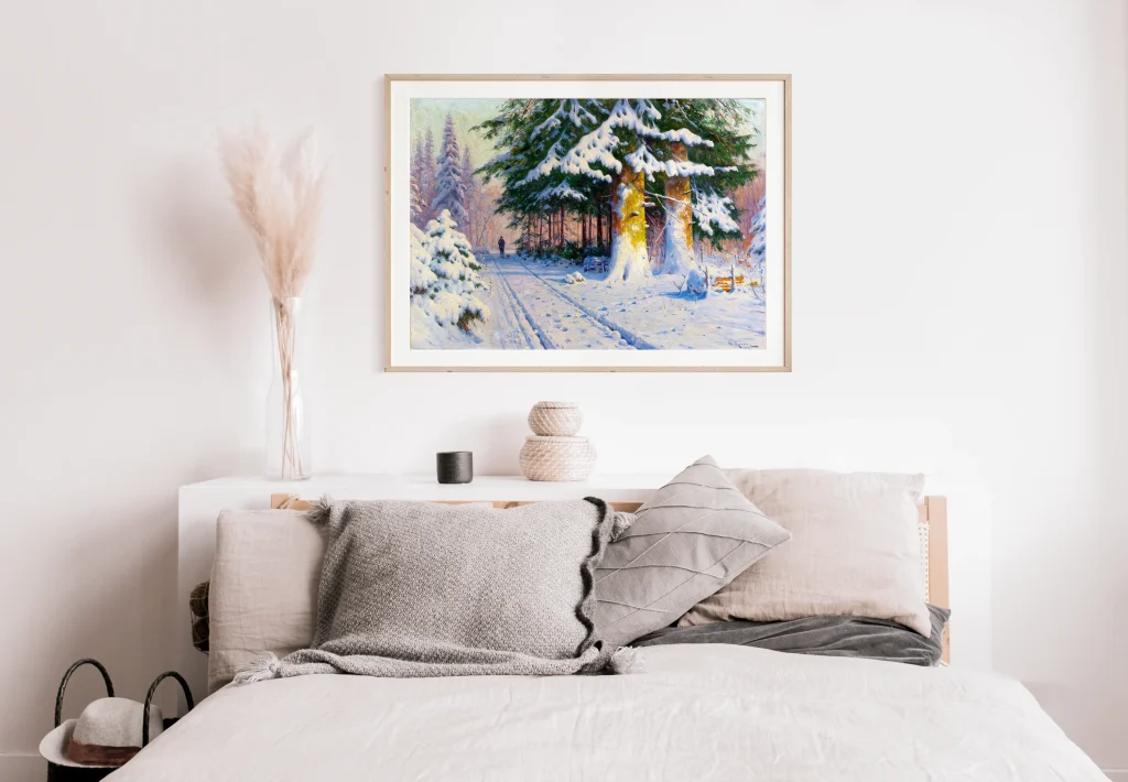 Walter Moras - Hunter Returning Home in a Winter Woodland (1925)