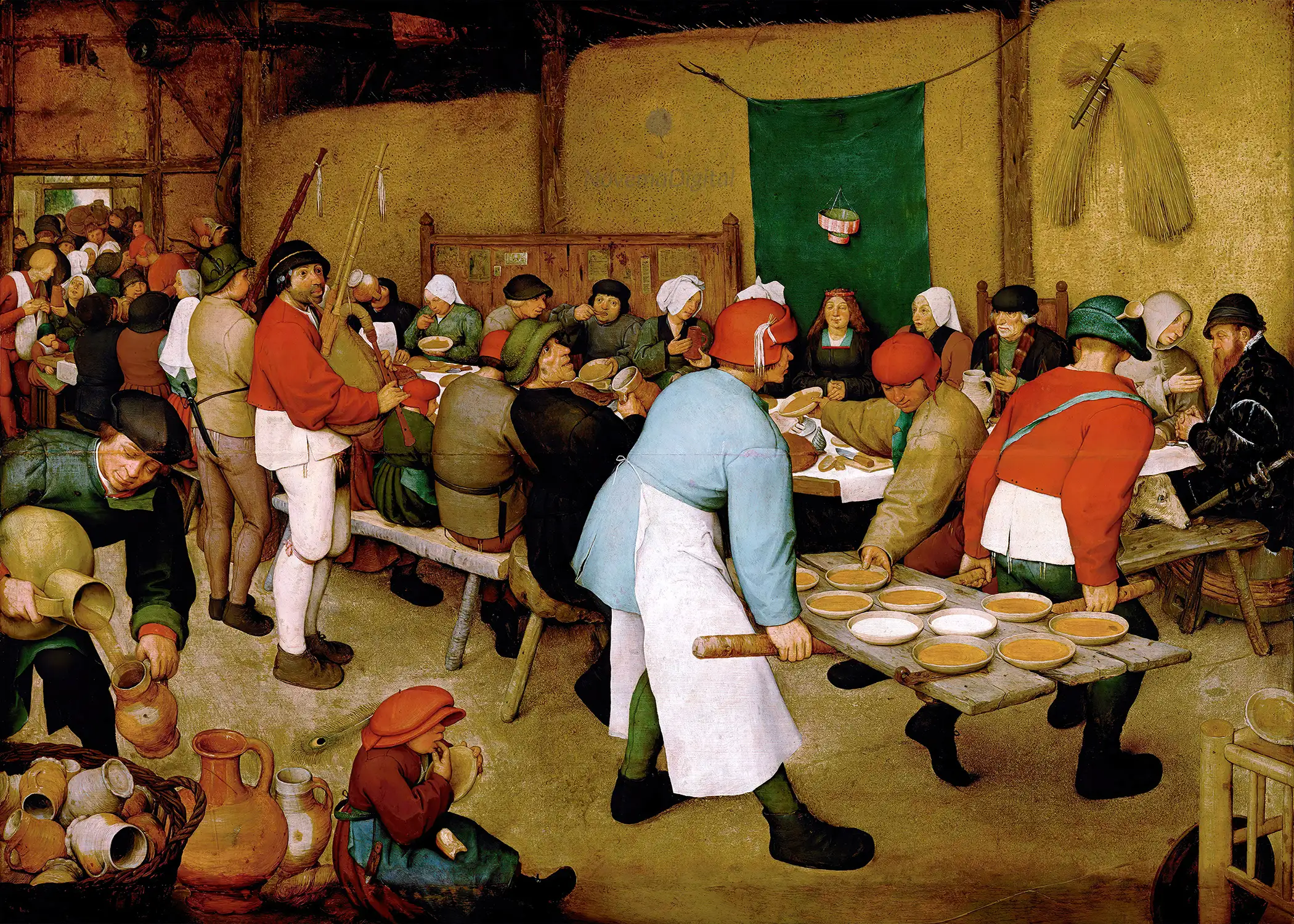 Pieter Bruegel the Elder - Peasant Wedding (c.1568)