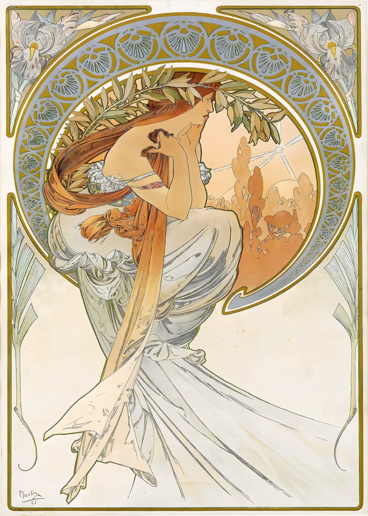 Alphonse Mucha - The Arts: Poetry (1898)