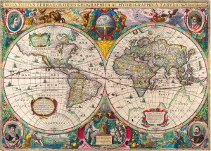 Henricus Hondius II - Nova Totius Terrarum Orbis Geographica ac Hydrographica Tabula (1631)