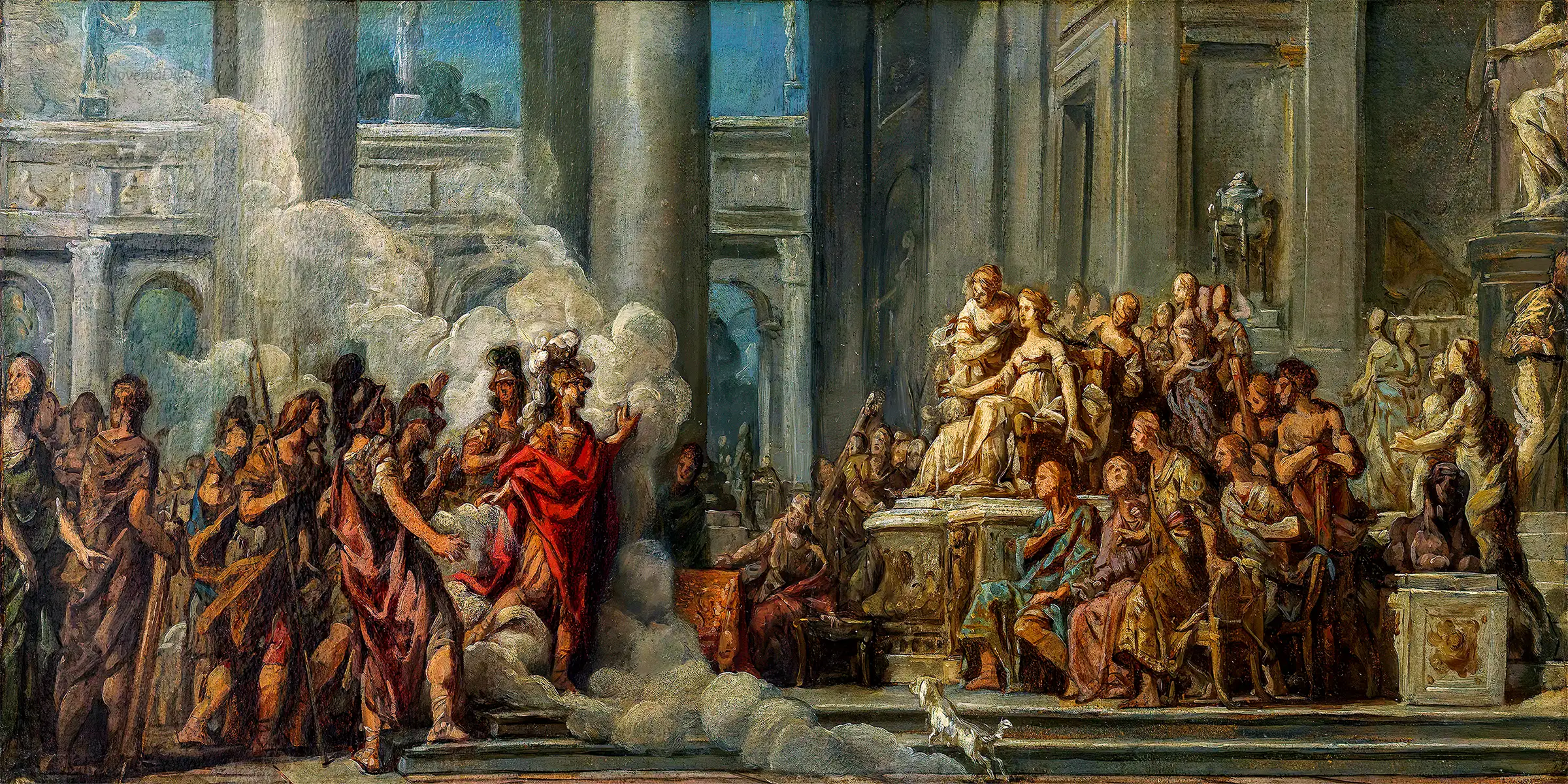 Jean Bernard Restout - The Arrival of Aeneas in Carthage (1772-1774)