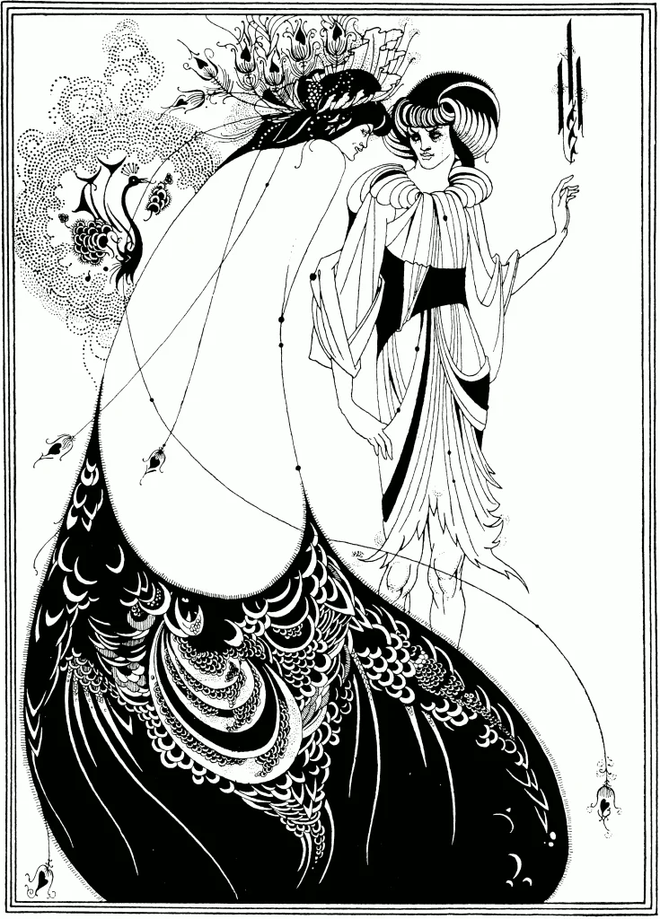 Aubrey Vincent Beardsley - The Peacock Skirt (1894)